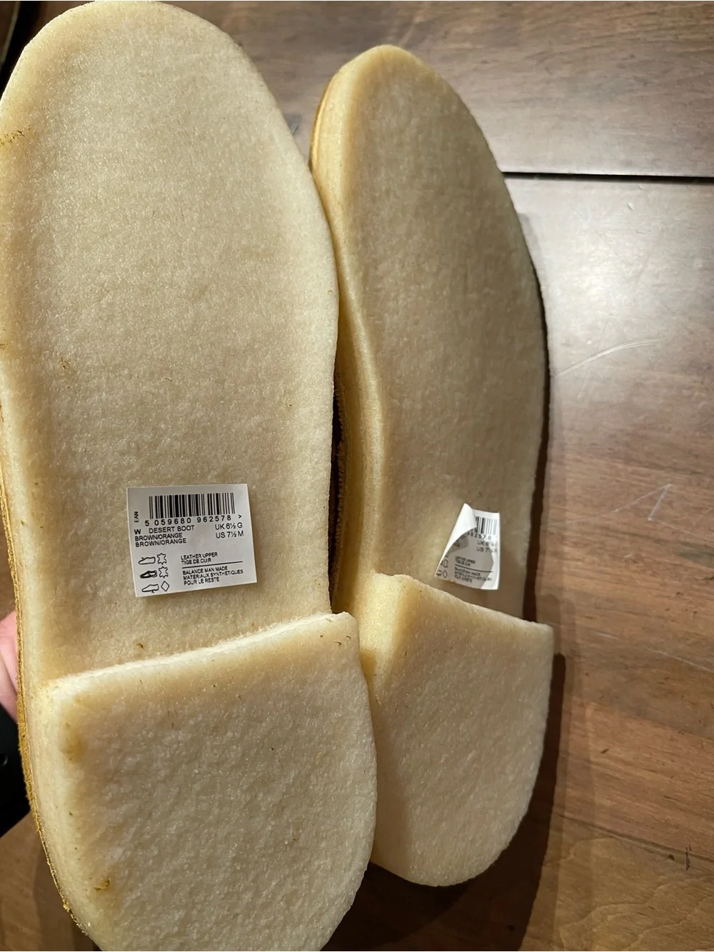 Clarks Cream Crepe Soles